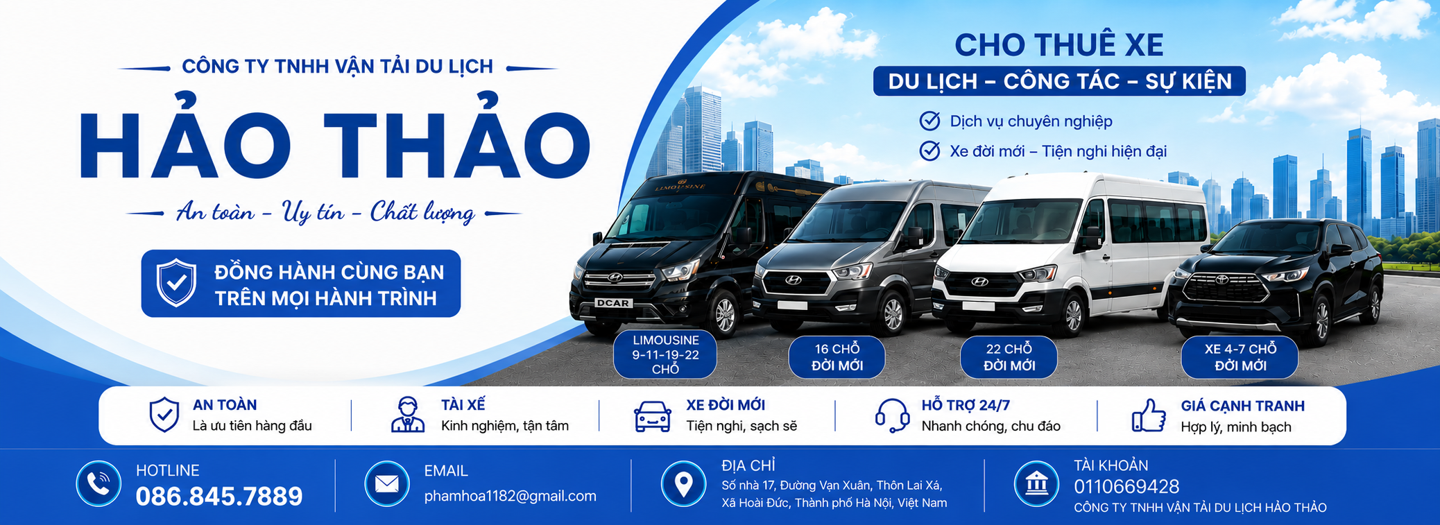Dịch vụ thuê xe limousine 9 chỗ đi tỉnh uy tín tại Hà Nội